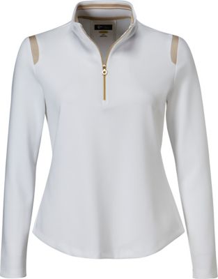 Greg Norman Women's Mesh Trim Long Sleeve Polo