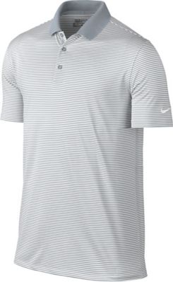 NIKE Men's Essential Victory Mini Stripe Short Sleeve Polo