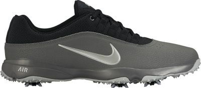 NIKE Men's Air Rival 4 Spiked Golf Shoes- Black/Metallic Silver/Dark Gray/Wolf Gray
