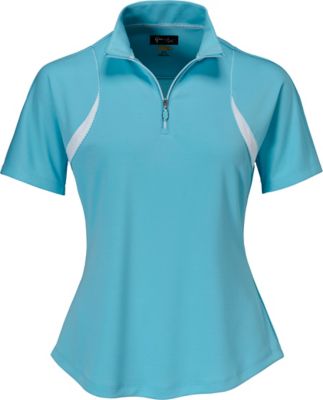 GREG NORMAN Women's Color Block Short Sleeve Polo