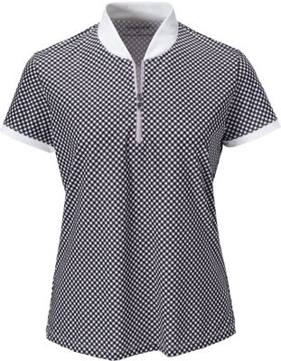 Maggie Lane Women's Gingham Short Sleeve Mock