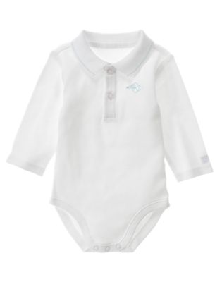Tipped Polo Bodysuit