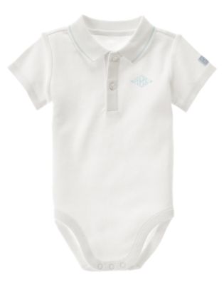 Tipped Polo Bodysuit