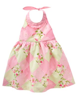 Patchwork Halter Dress