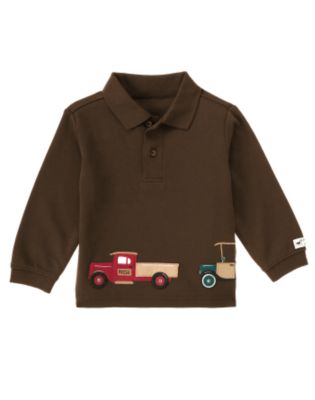 Vintage Truck Knit Polo Shirt