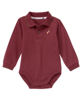 Tipped Polo Bodysuit