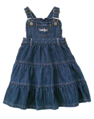Embroidered Denim Jumper