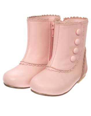 Button Leather Boot