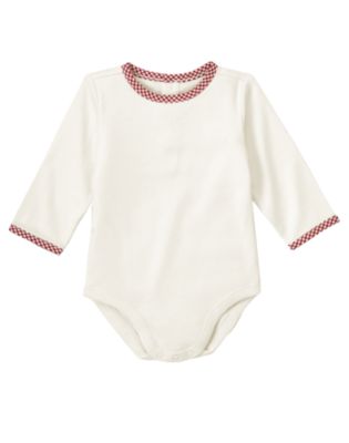 Gingham Trim Bodysuit