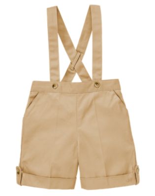 Twill Cuffed Suspender Short