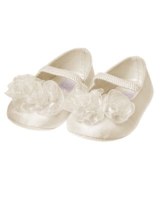 Rosette Silk Crib Shoe
