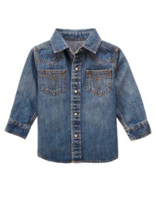 Chambray Denim Western Shirt