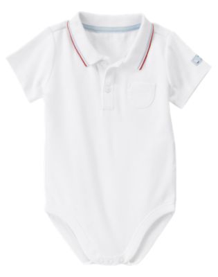 Tipped Polo Bodysuit