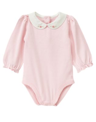 Hand-Embroidered Collar Bodysuit