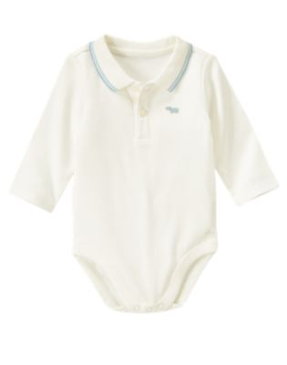 Stripe Collar Polo Bodysuit