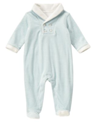 Stripe Velour One-Piece