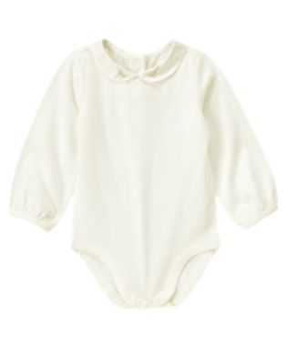 Embroidered Collar Bodysuit