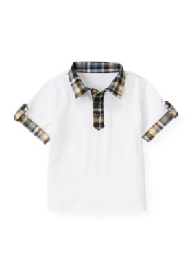 Plaid Collar Polo Shirt