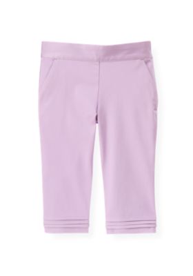 Pintucked Sateen Crop Pant