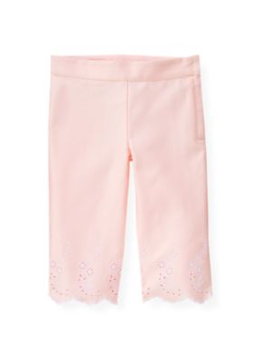 Eyelet Sateen Crop Pant