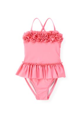 Rosette Skirted One-Piece Swimsuit