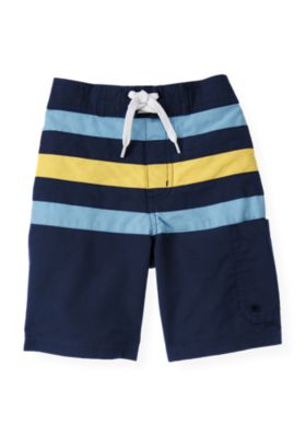 Pieced Stripe Swim Trunk