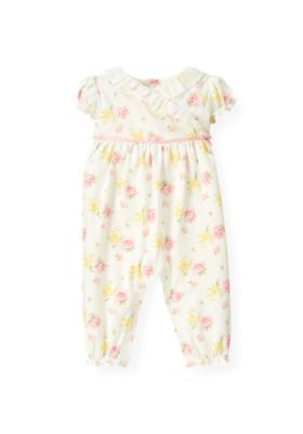 Rose Floral Ruffle One-Piece