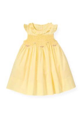 Hand-Embroidered Rose Smocked Dress