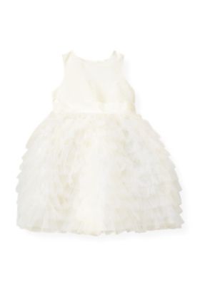 Tulle Ruffle Silk Dress