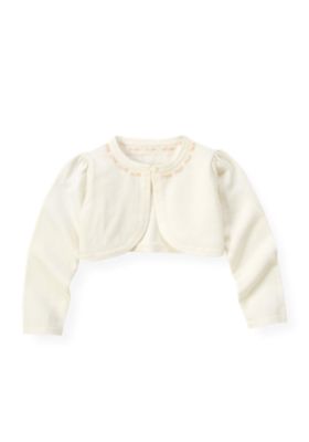 Hand-Embroidered Crop Cardigan