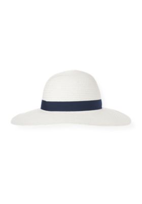 Grosgrain Ribbon Bow Straw Hat