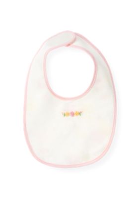 Hand-Embroidered Rose Bib