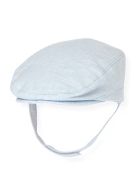Houndstooth Linen Blend Cap