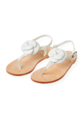 Flower Petal Leather Sandal