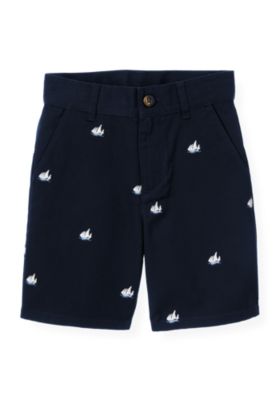Sailboat Embroidered Short