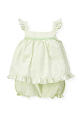 Seersucker Stripe Two-Piece Ensemble