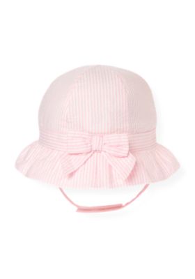 Bow Seersucker Stripe Hat