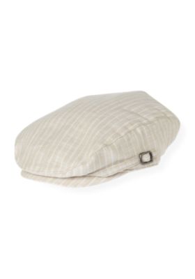 Stripe Linen Suit Cap