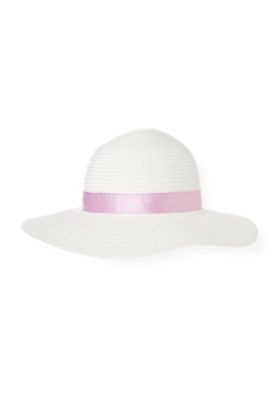 Satin Ribbon Bow Straw Hat
