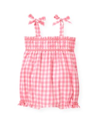 Ruched Gingham Bubble