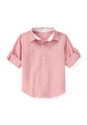 Stripe Seersucker Roll Cuff Shirt