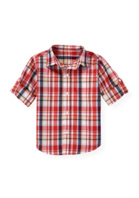Plaid Roll Cuff Shirt