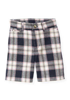 Plaid Linen Blend Short