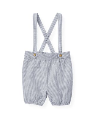 Stripe Seersucker Suspender Short