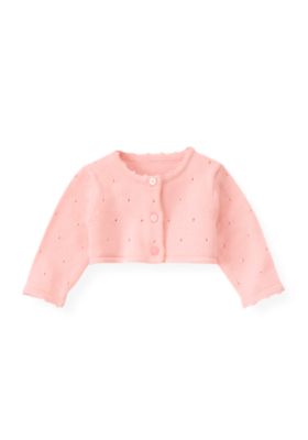 Pointelle Crop Cardigan