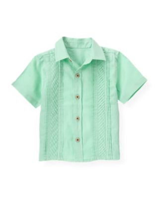 Pintucked Linen Shirt