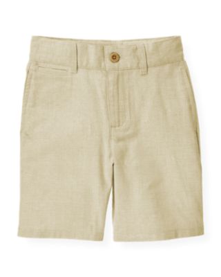 Glen Plaid Linen Blend Short