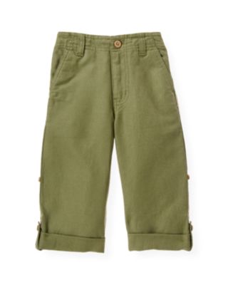 Linen Blend Roll Cuff Pant