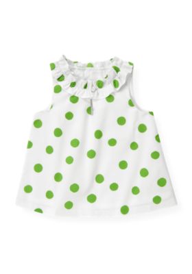 Ruffle Neck Dot Top