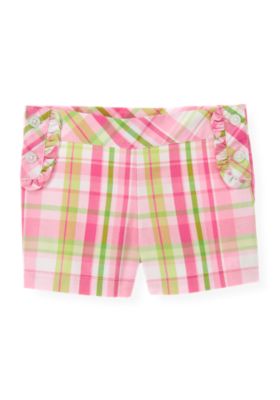 Ruffle Plaid Short